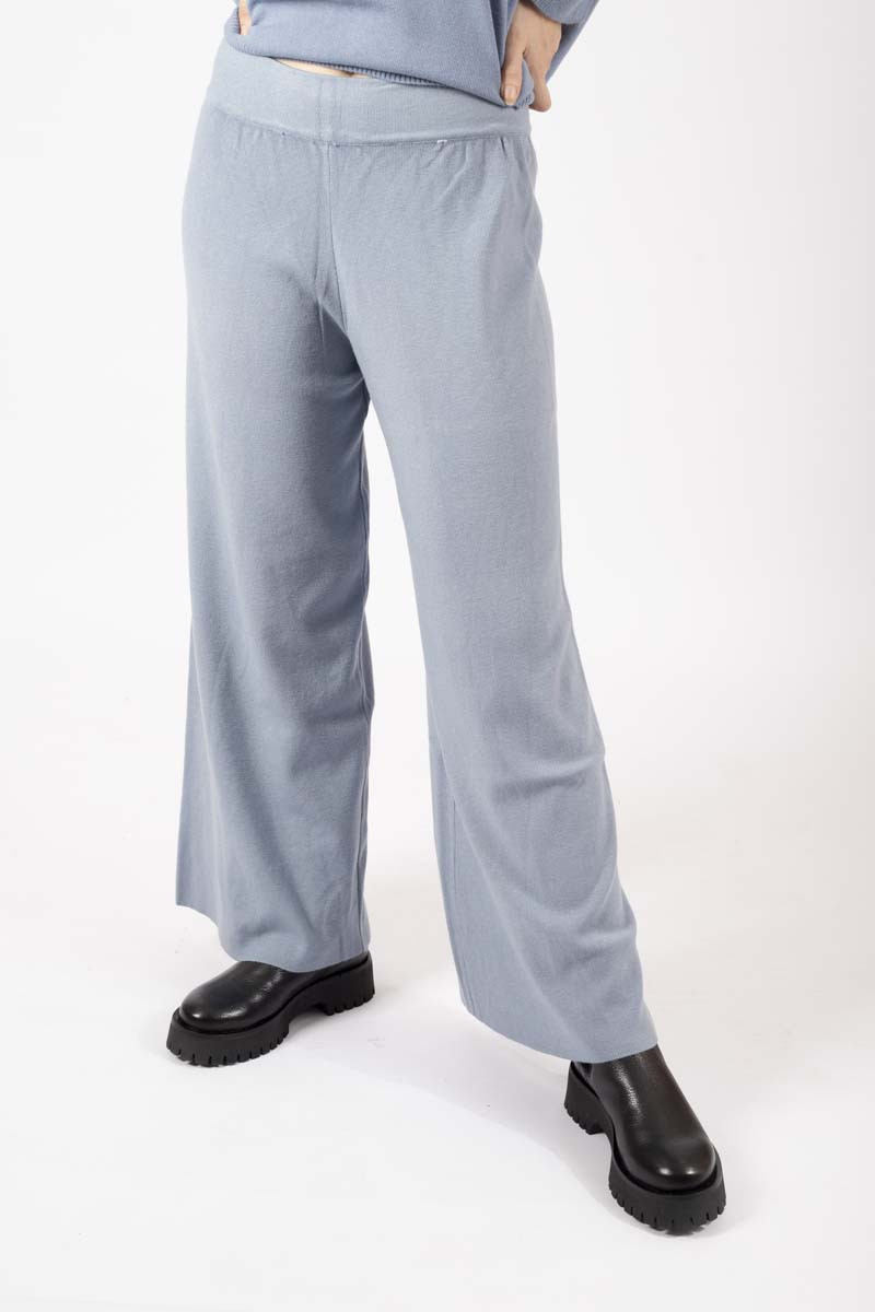 Pantalone linea morbida azzurro