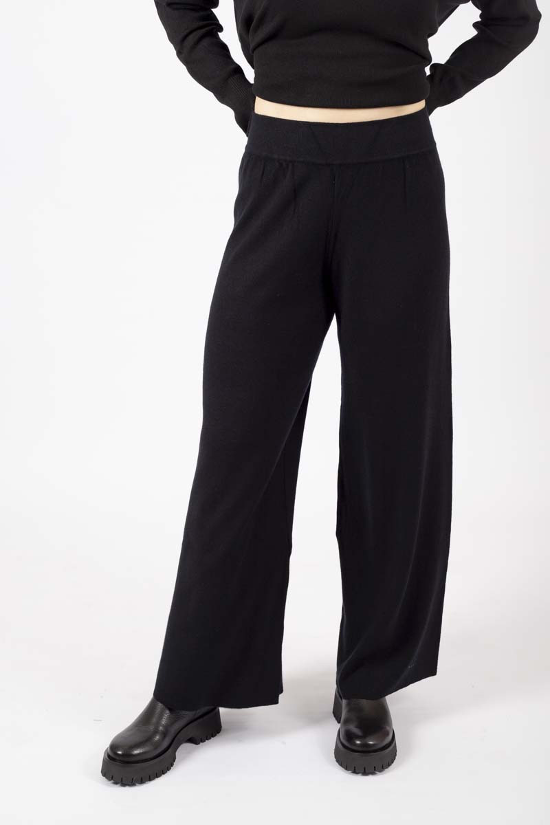 Pantalone linea morbida nero Anavì diemme shop