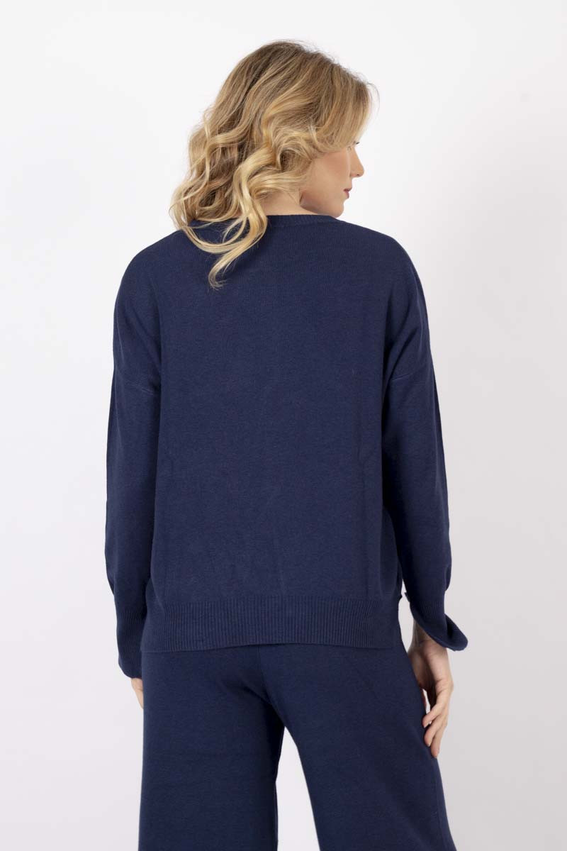 Blue crewneck sweater