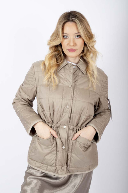 Como taupe quilted jacket