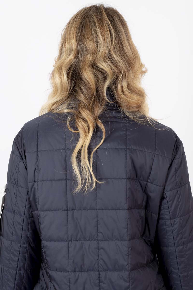 Como quilted blue jacket