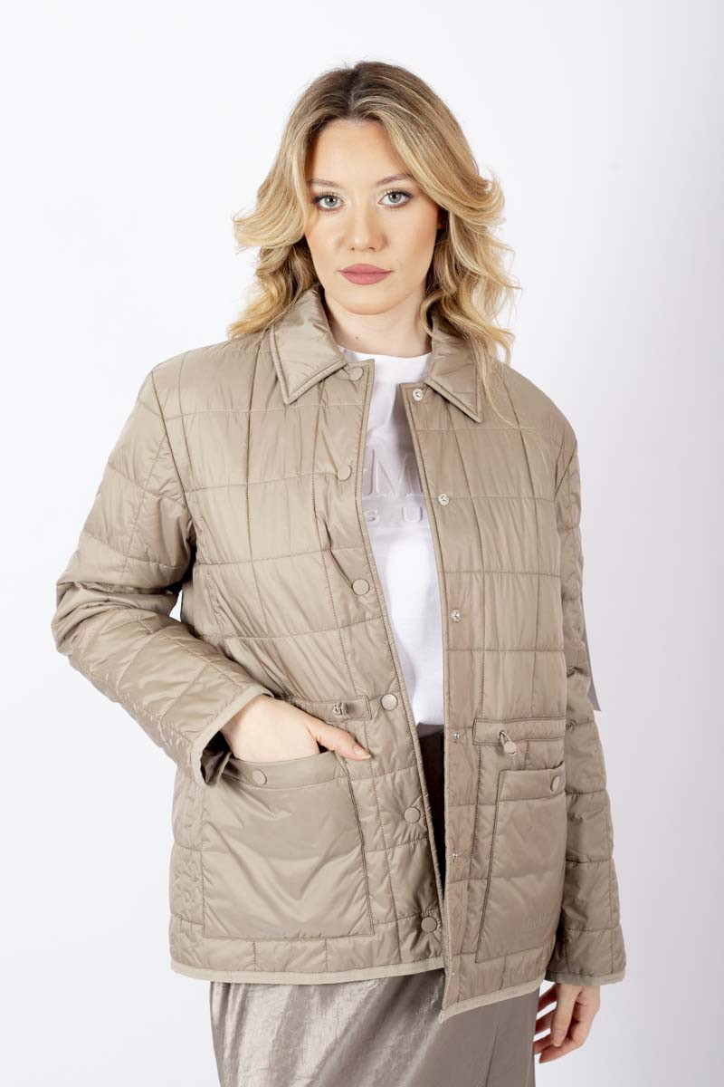 Como taupe quilted jacket