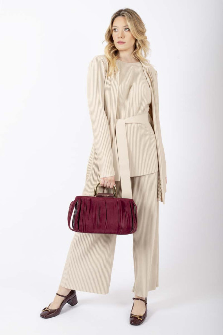 Rolanda beige pleated pants