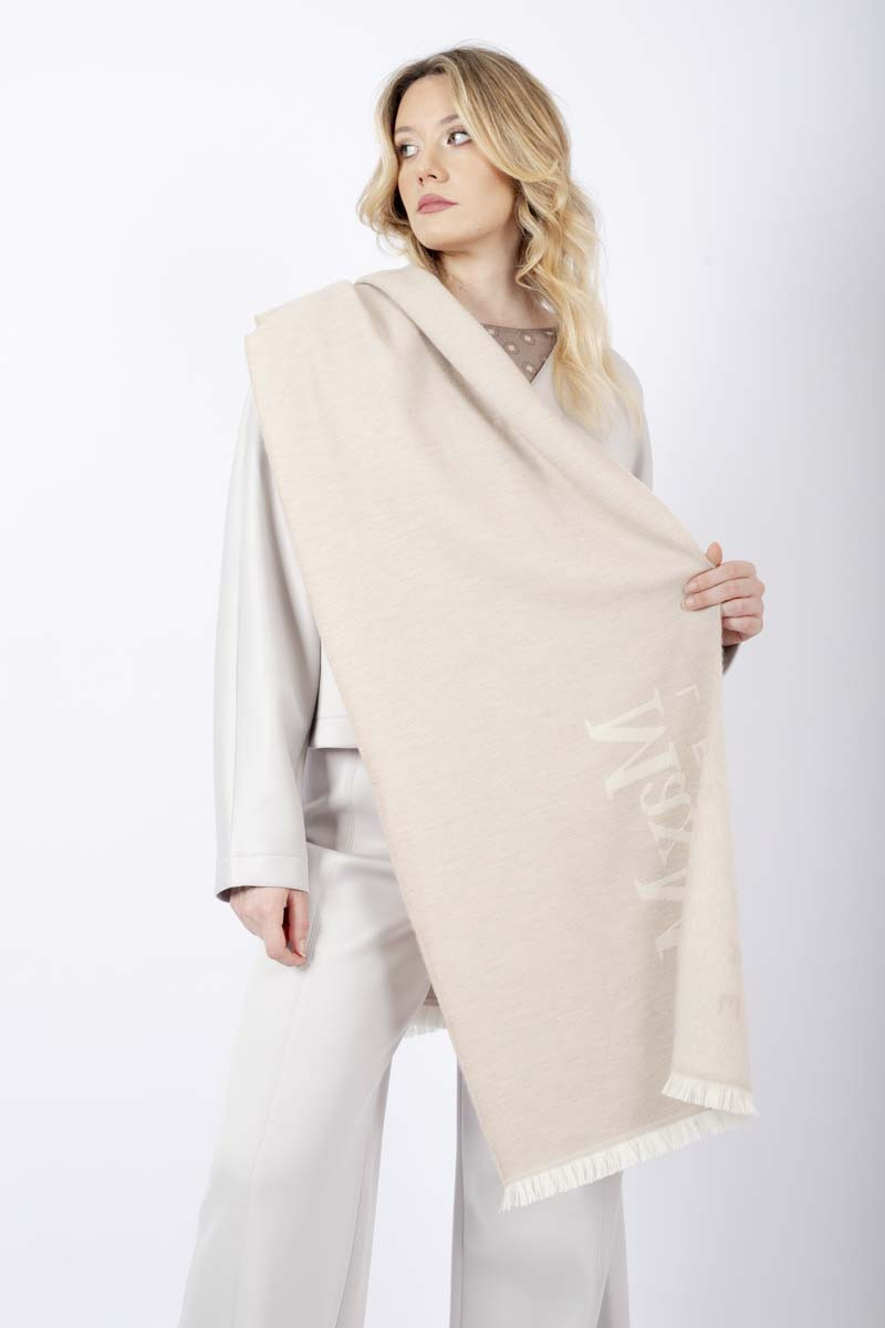 Colibri tumbled effect white stole