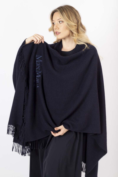 Martora blue fringe cape