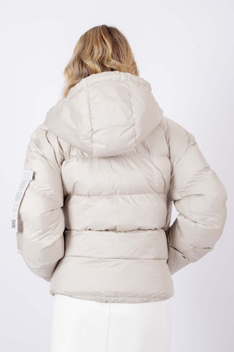 Candia pearl gray water-resistant down jacket