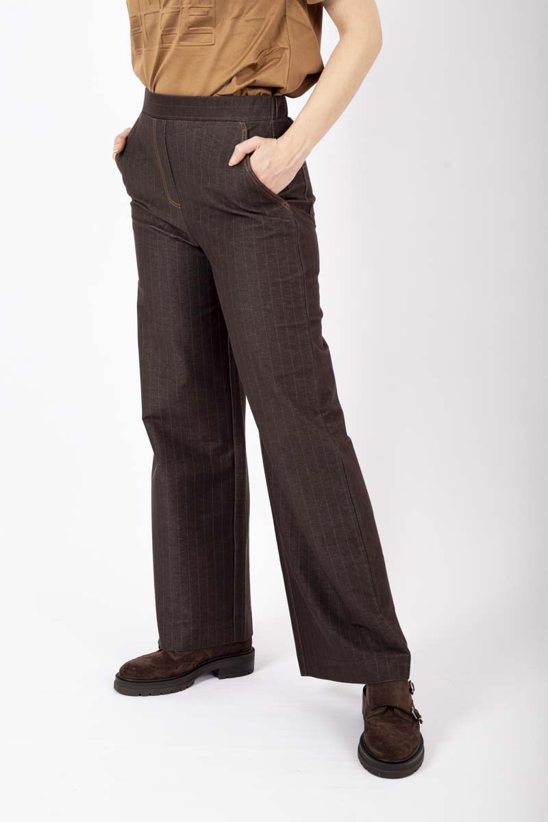 Foggia brown pinstripe pants