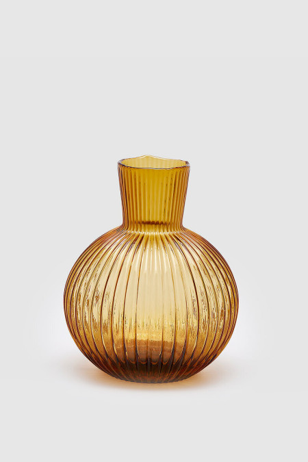 Small Amber Ampoule Vase