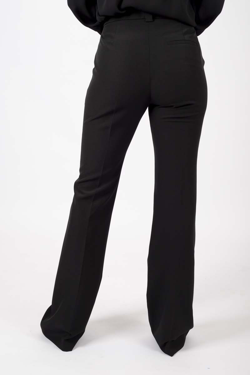 Black stretch flare pants