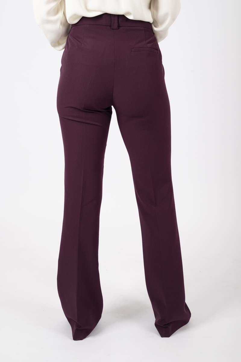 Eggplant stretch flare pants