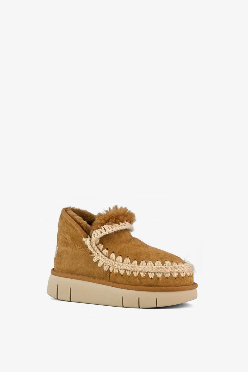 Sneakers Eskimo Bounce in pelle scamosciata cognac